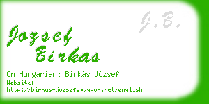 jozsef birkas business card