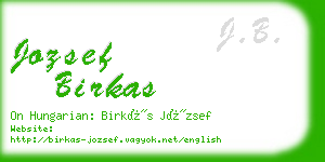 jozsef birkas business card